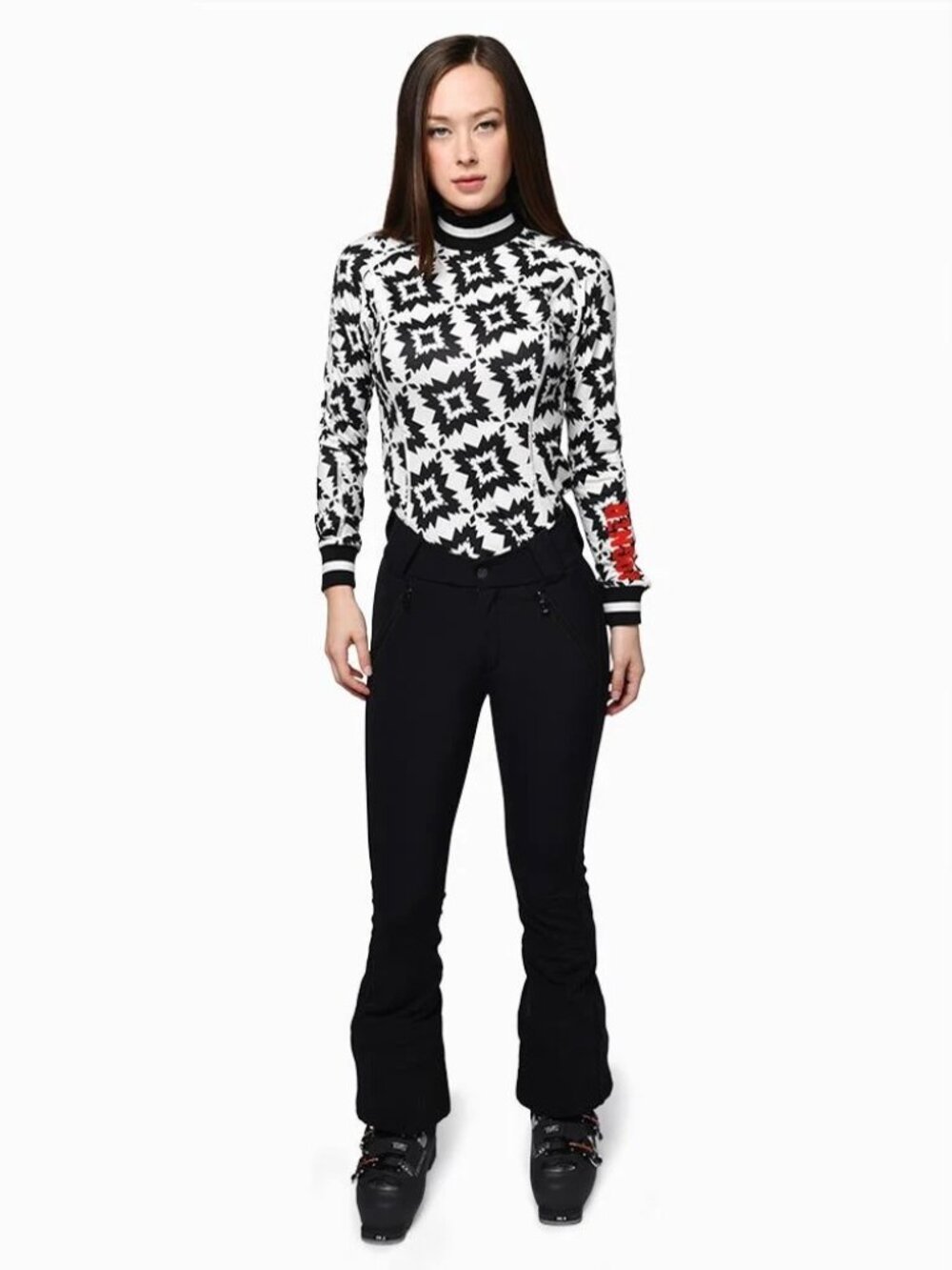 Bogner Women's Madeline First Layer Black and White Printed size Small - Picture 10 of 10